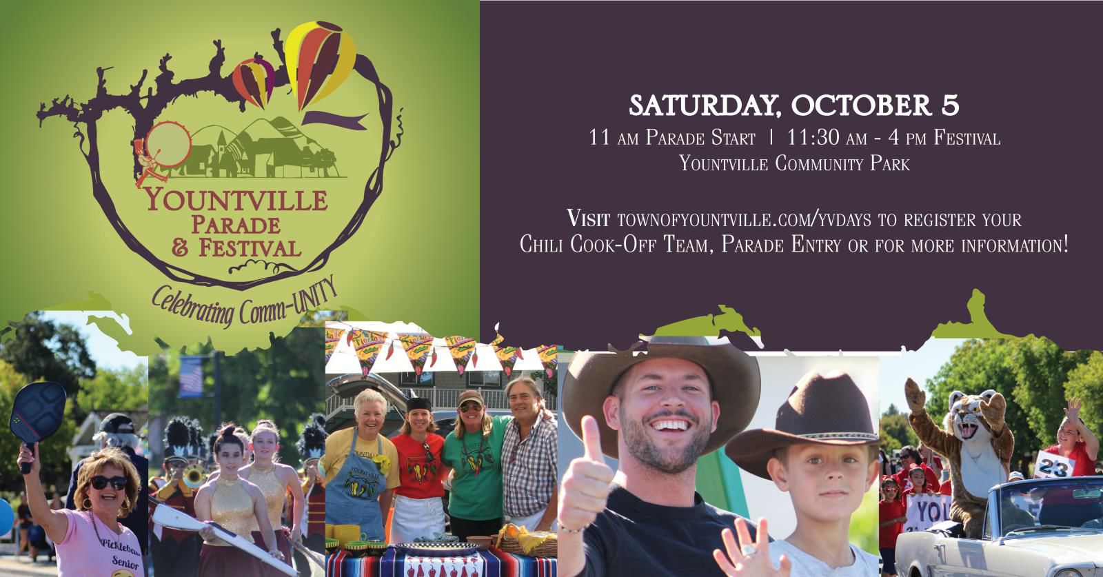 Yountville Parade, Festival & Chili Cook Off